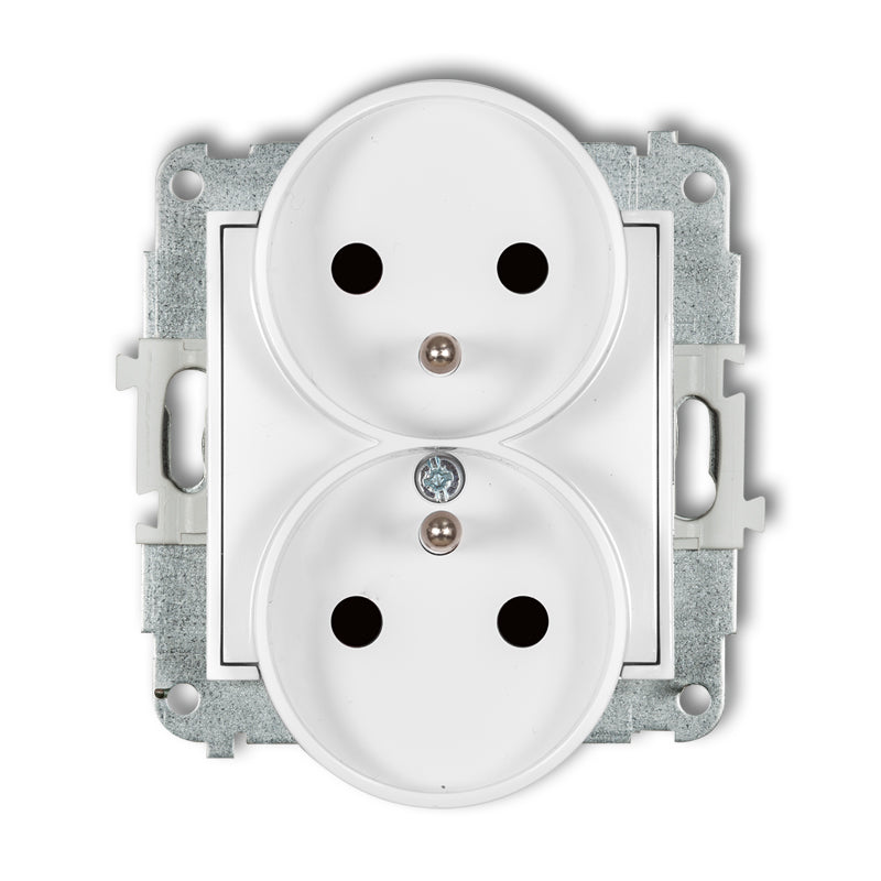 2-vietīgas kontaktligzdas mehānisms ar iezemējumu Mini SCHUKO 2P+Z