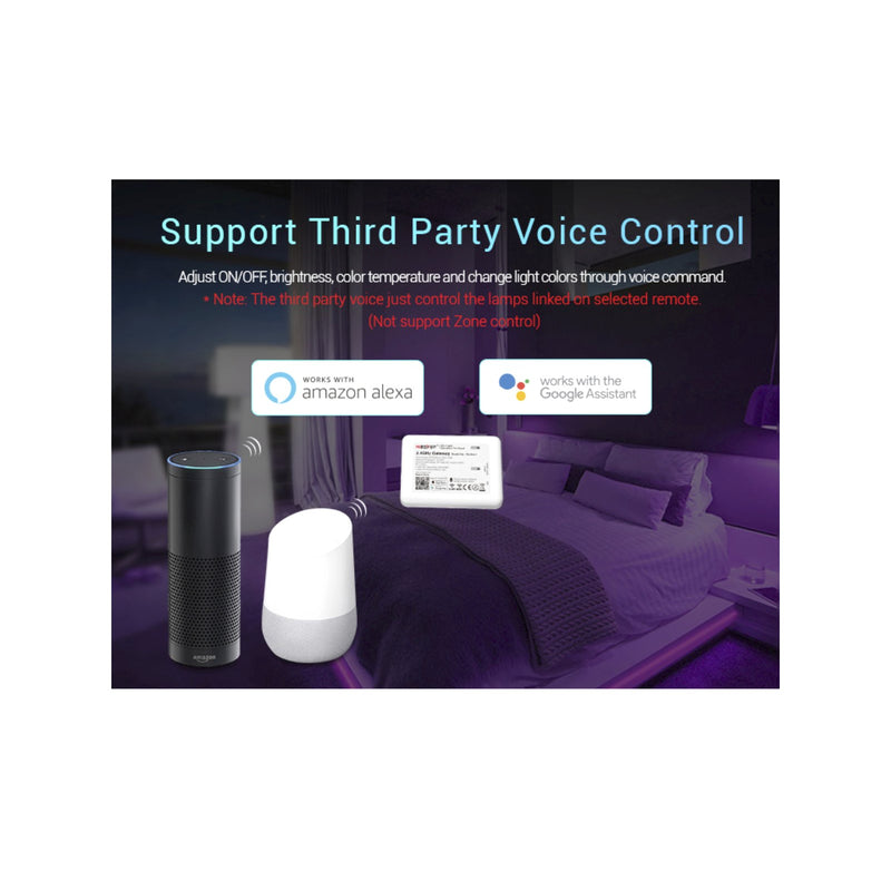 LED-styrenhet WI-FI WL-Box1 MIBOXER 2,4 GHz, kompatibel med Amazon Alexa och Google Assistant