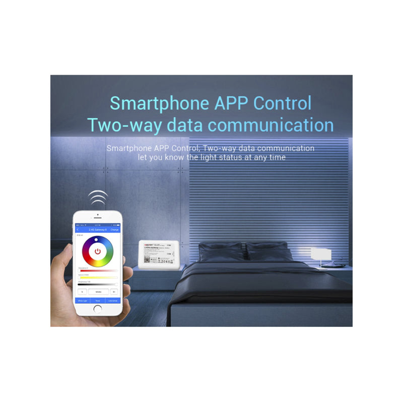 LED-styrenhet WI-FI WL-Box1 MIBOXER 2,4 GHz, kompatibel med Amazon Alexa och Google Assistant