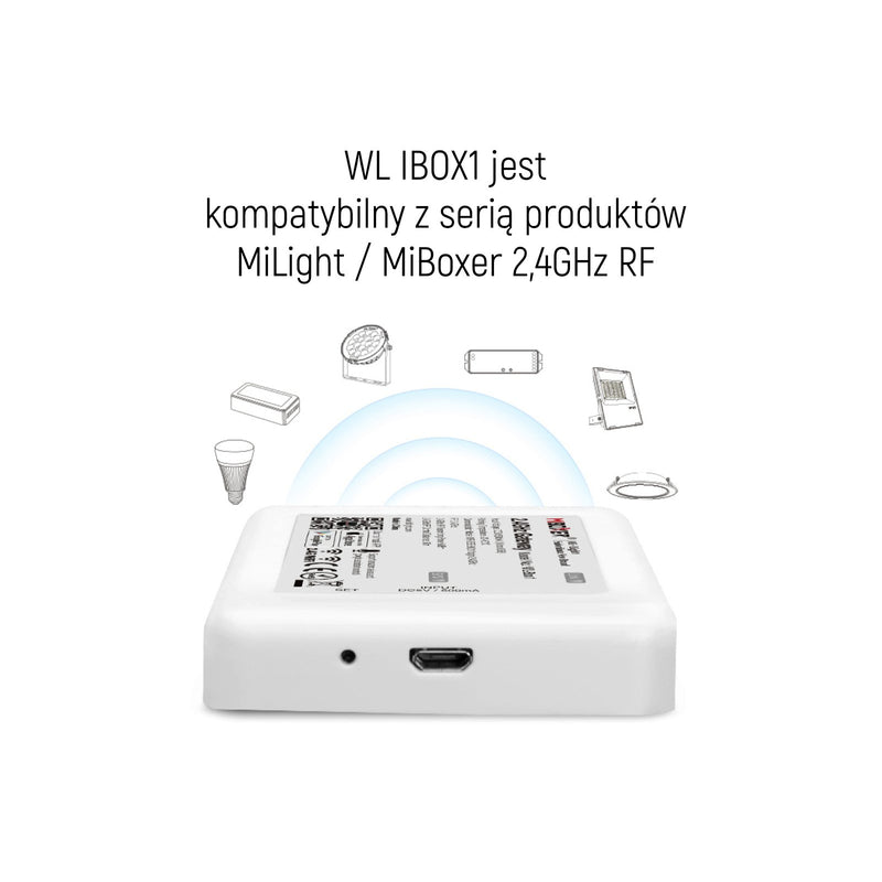 LED-styrenhet WI-FI WL-Box1 MIBOXER 2,4 GHz, kompatibel med Amazon Alexa och Google Assistant