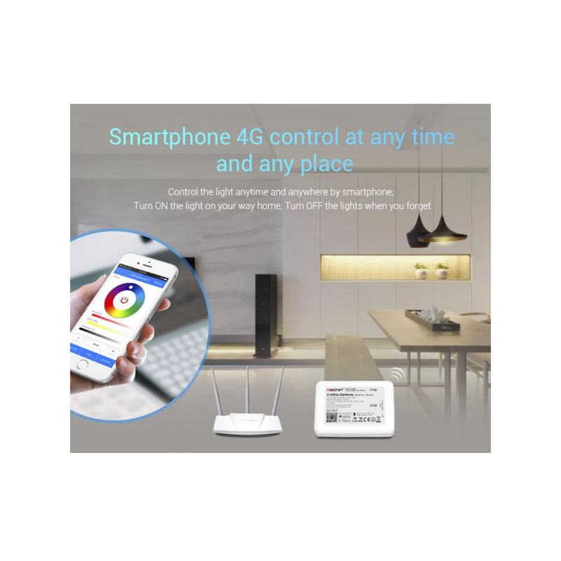 LED-styrenhet WI-FI WL-Box1 MIBOXER 2,4 GHz, kompatibel med Amazon Alexa och Google Assistant