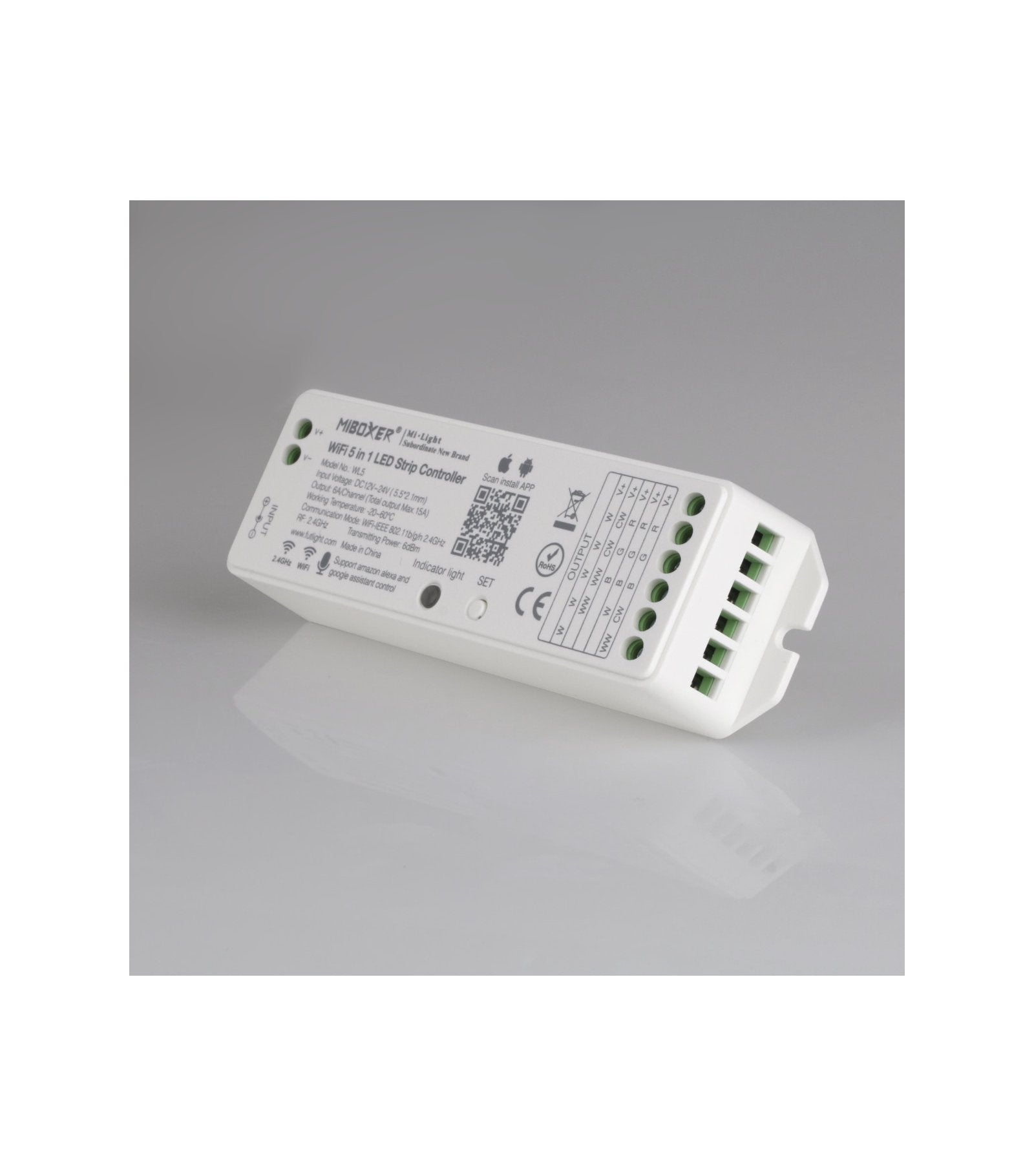 Контроллер светодиодной ленты 12-24V 15A RGBCCT RGBW RGB и MONO, совместимый с AMAZON ALEXA