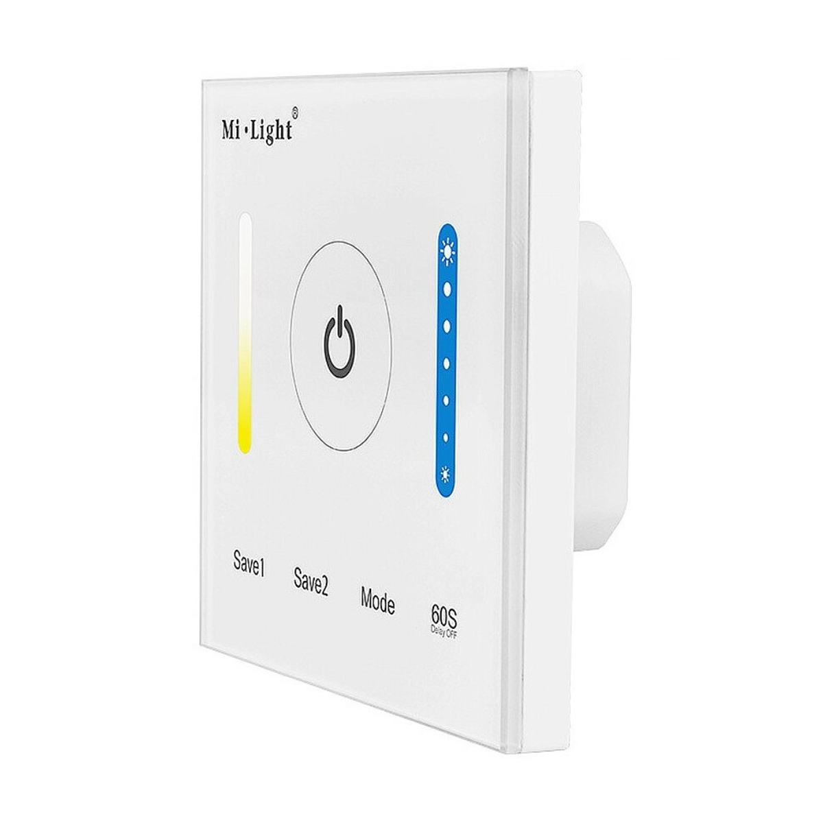 Mi-Light dimmer, CCT, 1 tsoon, puutetundlik, juhtmega, reguleeritav, 12-24V, juhtmega, 60s OFF
