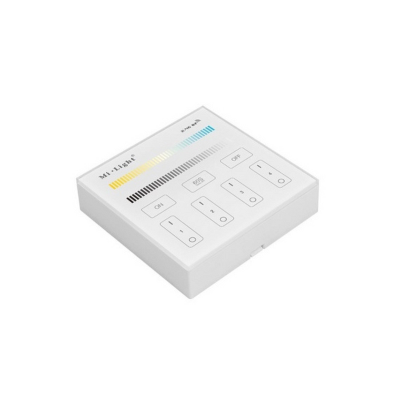 Mi-Light dimmer, CCT, 4-zoner, touch, 2.4G/3V (2xAAA), trådlös, räckvidd 30m, 60s OFF