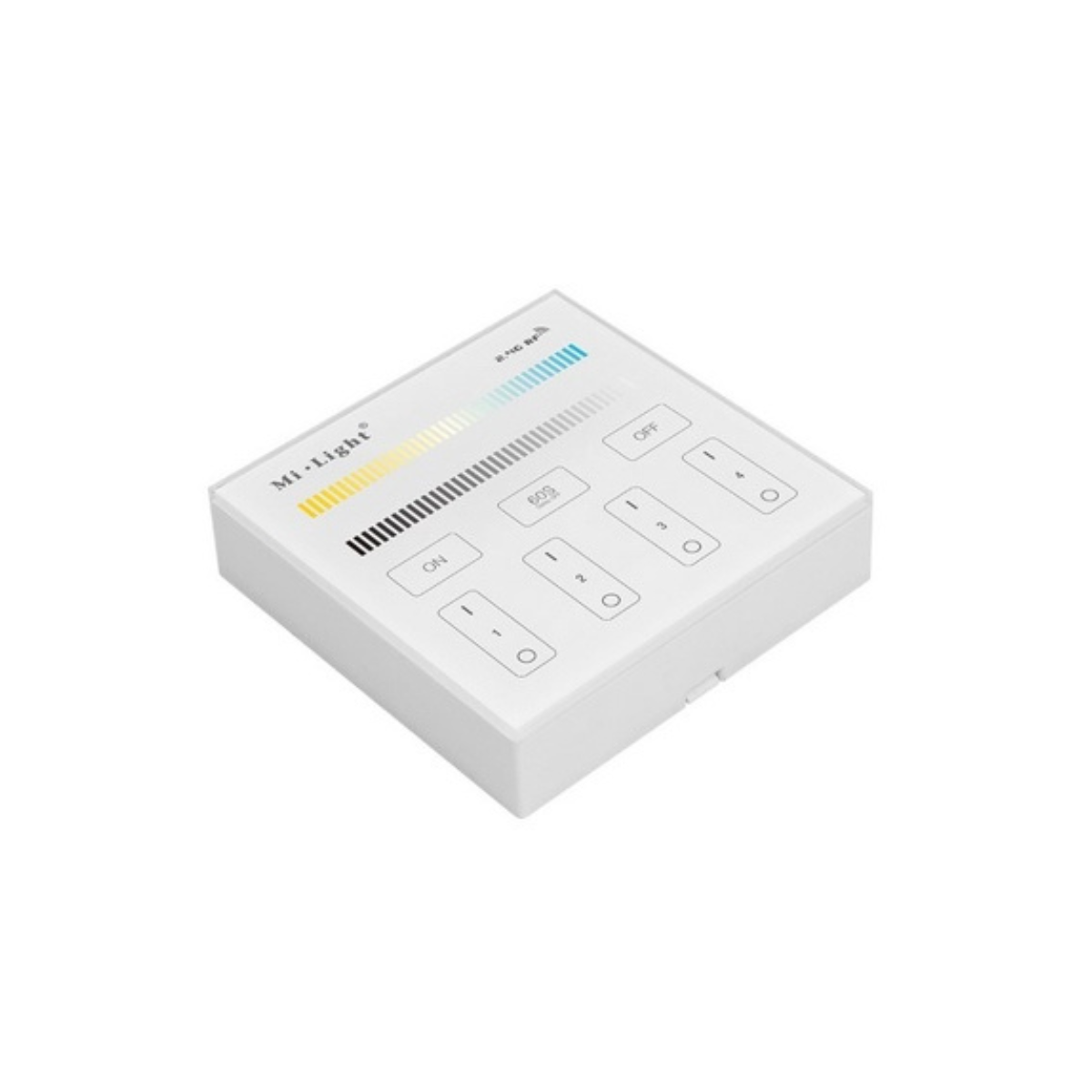 Mi-Light dimmer, CCT, 4-tsooniline, puutetundlik, 2.4G/3V (2xAAA), juhtmevaba, ulatus 30m, 60s OFF