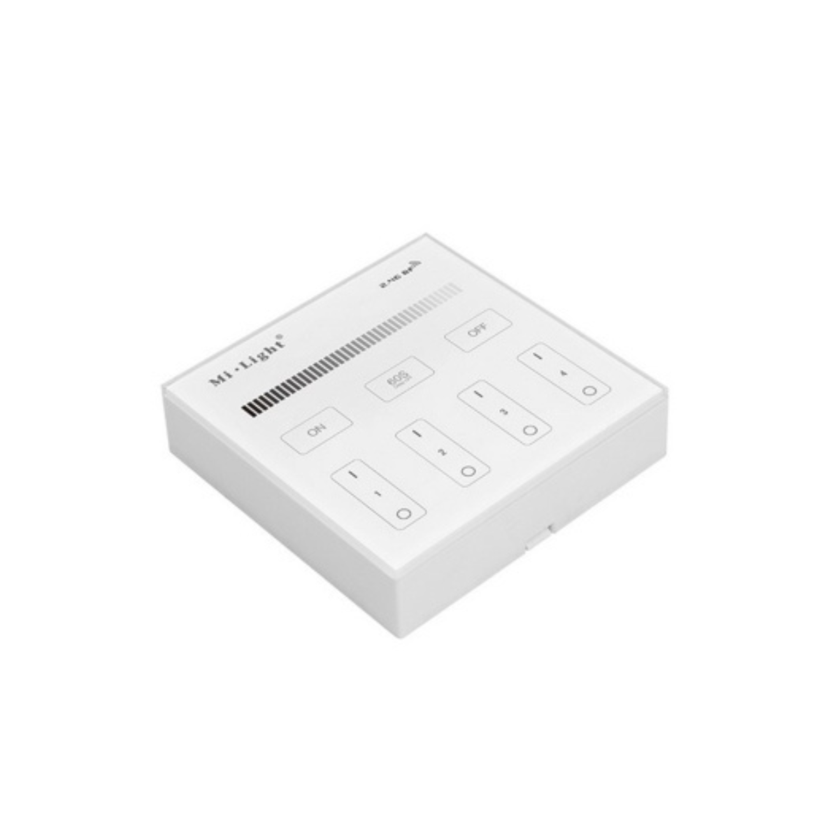 Mi-Light dimmer, 4-tsooniline, puutetundlik, 2.4G/3V (2xAAA), juhtmevaba, ulatus 30m, 60s OFF