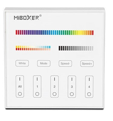 Диммер Mi-Light, RGB+CCT, 4-зонный, сенсорный, 2.4G/3V (2xAAA), беспроводной, радиус действия 30 м