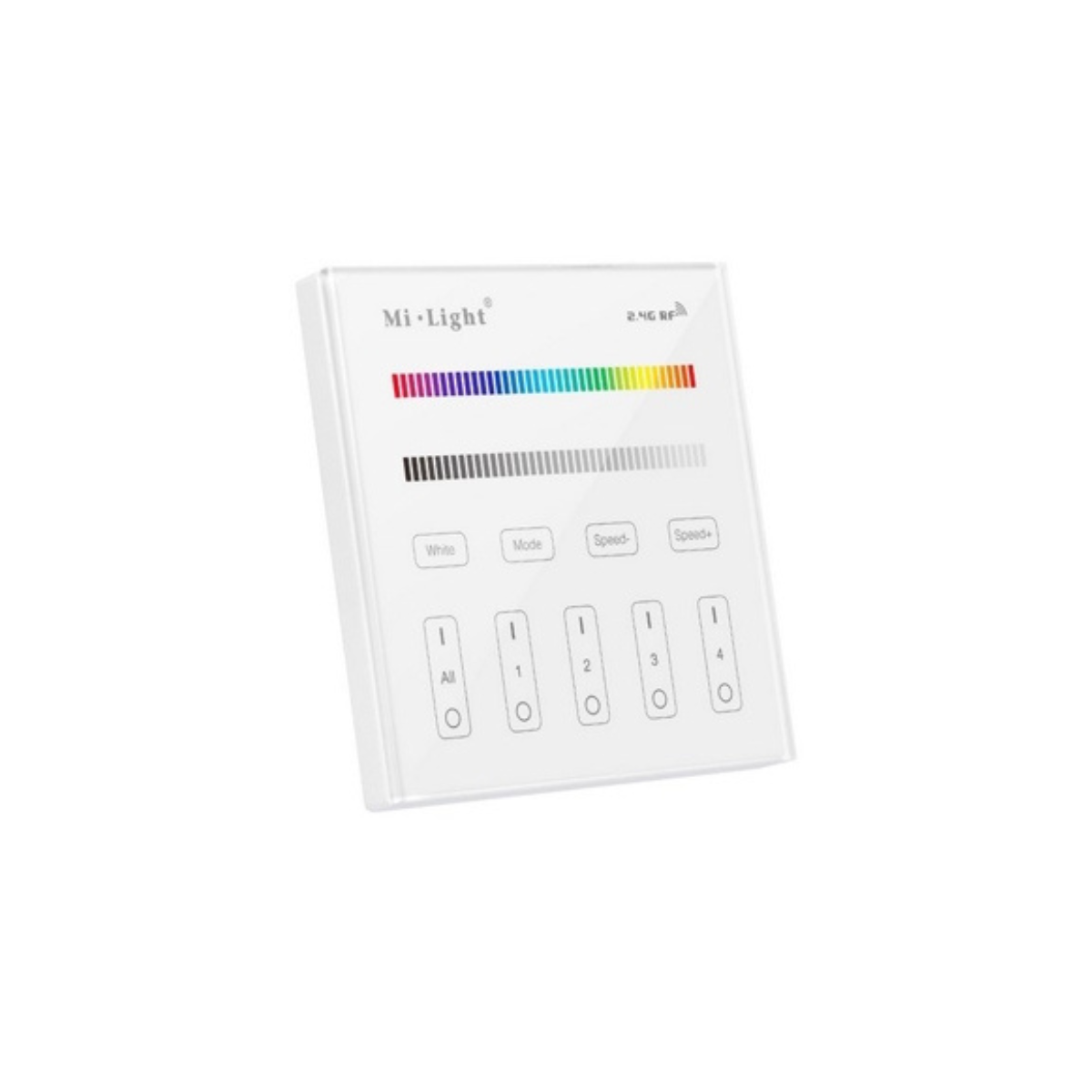Mi-Light dimmer, RGBW, 4-tsooniline, puutetundlik, 2.4G/230V, juhtmevaba, ulatus 30m