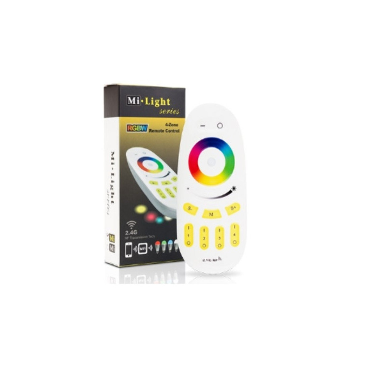 Mi-Light kaugjuhtimispult kontrollerile, puutetundlik, RGB/RGBW, 4-tsooniline, puutetundlik, 2.4G/Wi-Fi/touch, raadiojuhtimine