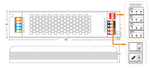 SLIM LED Power supply unit 150W 12.5A 12V, waterproof IP20, metal, controllable dimming level