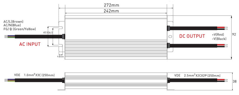 LED Power supply unit 500W 41.6A 12V, waterproof IP67