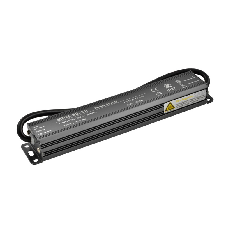 LED toiteallikas 60W 12V, veekindel IP67