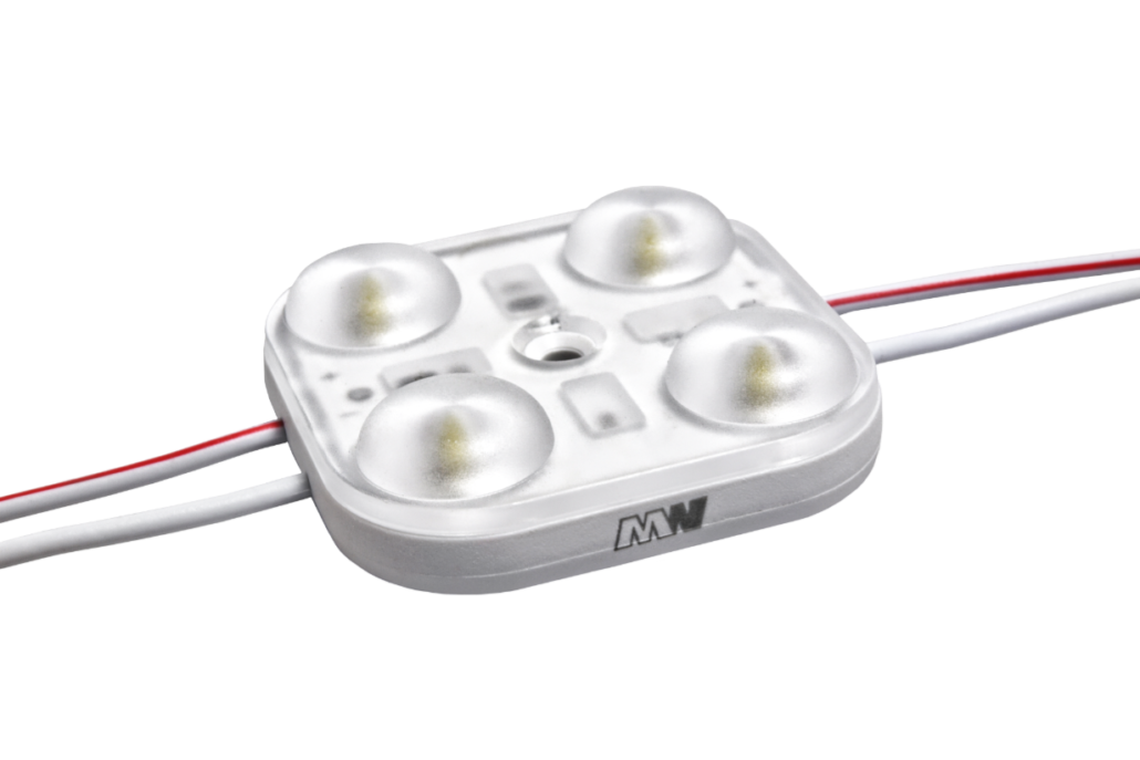 2W(320Lm) 24V IP67 LED modulis ar 4 diodēm, auksti balta gaisma 6500K