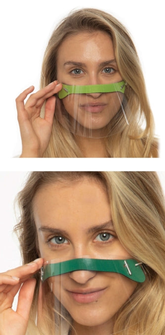 Neo Soft Sejas aizsargmaska, vairogs. Izgatavota no caurspīdīgas plastmasas