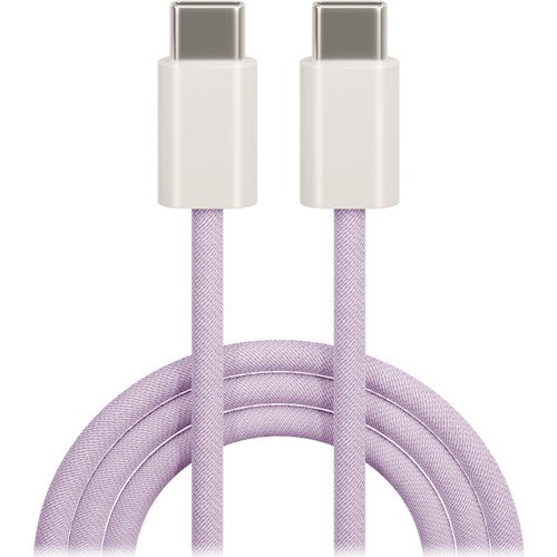 Maxlife MXUC-06 kabelis USB-C - USB-C 1,0 m 20 W violets neilons