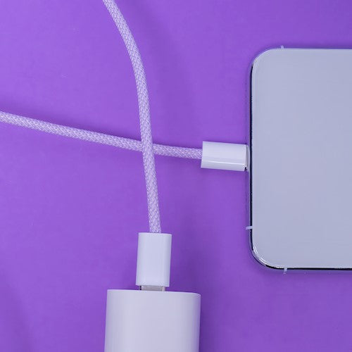 Maxlife MXUC-06 cable USB-C - USB-C 1.0 m 20 W purple nylon