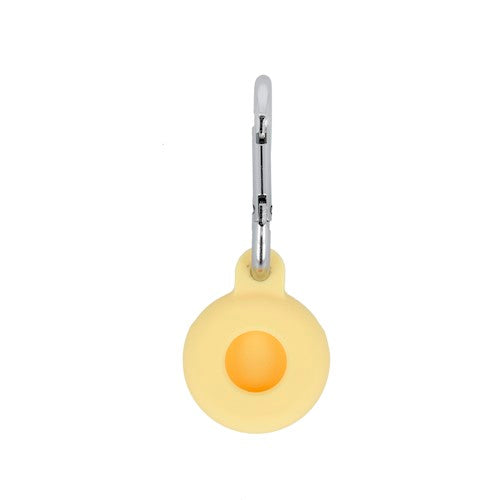 Silikona futrālis ar āķi AirTag dzeltenā krāsā