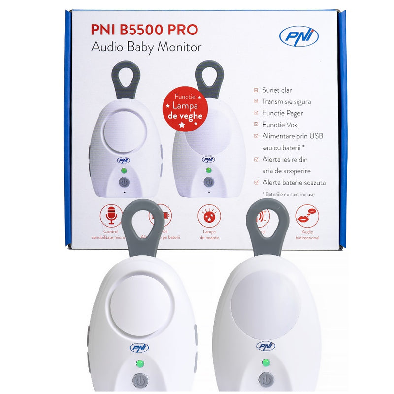 Электронная видеоняня PNI B5500 PRO беспроводная, переговорное устройство, с ночником, функцией Vox и пейджером