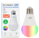 PNI SmartHome SM7RGBW LED spuldze 7W regulējama RGBW gaisma, programmējams WiFi, interneta vadība, Tuya Smart App, saderīga ar Amazon Alexa un Google Home