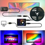 LED strip with USB backlight WS2812B, waterproof, 5m (TV screen lighting kit)