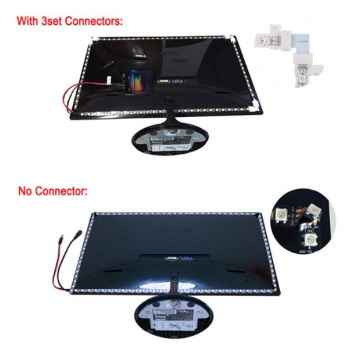 LED strip with USB backlight WS2812B, waterproof, 5m (TV screen lighting kit)