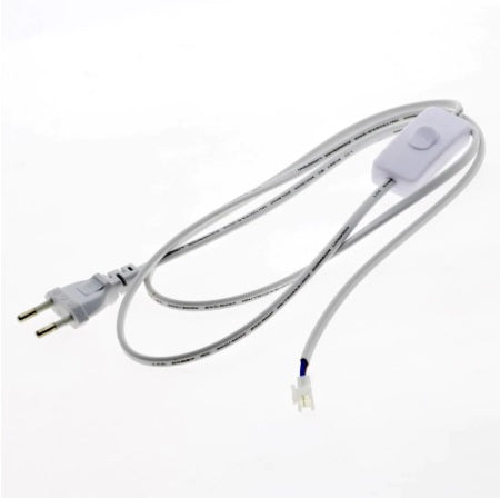 Power cable with switch and plug for LED grow light