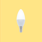 E14 6W(480Lm) LED Spuldze, C37, IP20, silti balta gaisma 3000K