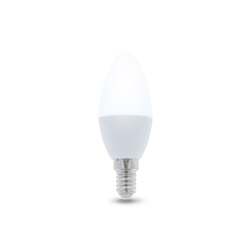 E14 6W(480Lm) LED-lampa, C37, IP20, varmvitt ljus 3000K