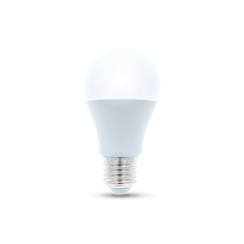 E27 10W(806Lm) LED Spuldze, A60, IP20, silti balta gaisma 3000K