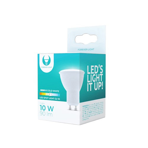GU10 1W(90Lm) LED-lampa, keramisk, kallvitt ljus 6000K