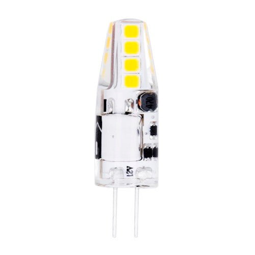 G4 1.7W(170Lm) 12V LED spuldze silikona, IP20, neitrāli balta gaisma 4500K