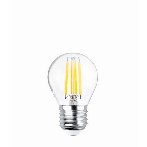 E27 4W (470Lm) LED hõõglamp, G45, COG läbipaistev, soe valge valgus 2700K