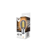 E27 4W (470Lm) LED hõõglamp, G45, COG läbipaistev, soe valge valgus 2700K
