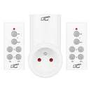 Tālvadības tīkla kontaktligzda x2 LTC, IP20, 12mc, 433,92MHz, 2xbaterijas pultij, 2-30m