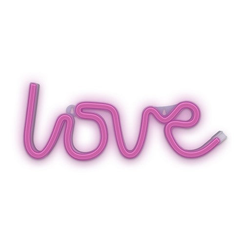 Neona LED gaisma "LOVE" rozā, Baterija + USB FLNEO5 Forever Light