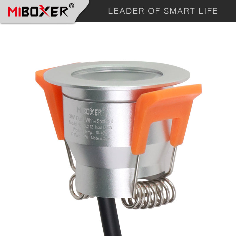 3W 12V LED Spot valgusti, süvistatav, ümmargune, IP66, CCT 1800K-6500K