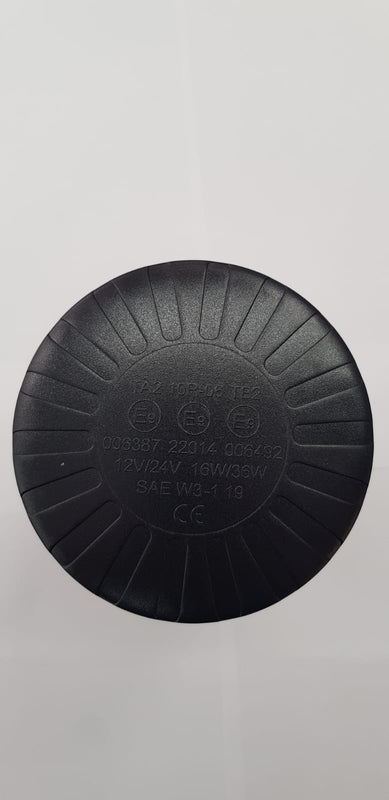 Blå fyr, utformad för att placeras på ett stativfäste, 12v förbrukning 16w till 24v förbrukning 36w, vattenskyddsklass IP65