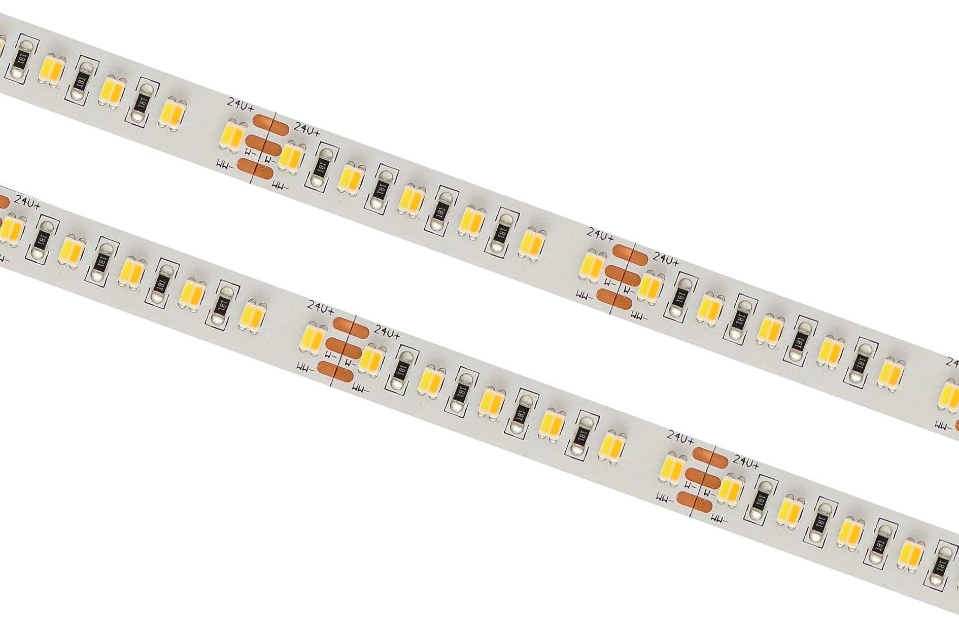 Cena par 1m_Profesionāla LED Lenta, 120/led, 19.2W/m, 24V, 1930lm/m, lentes platums - 10mm, ūdensnedroša IP20, 2700K-6000K