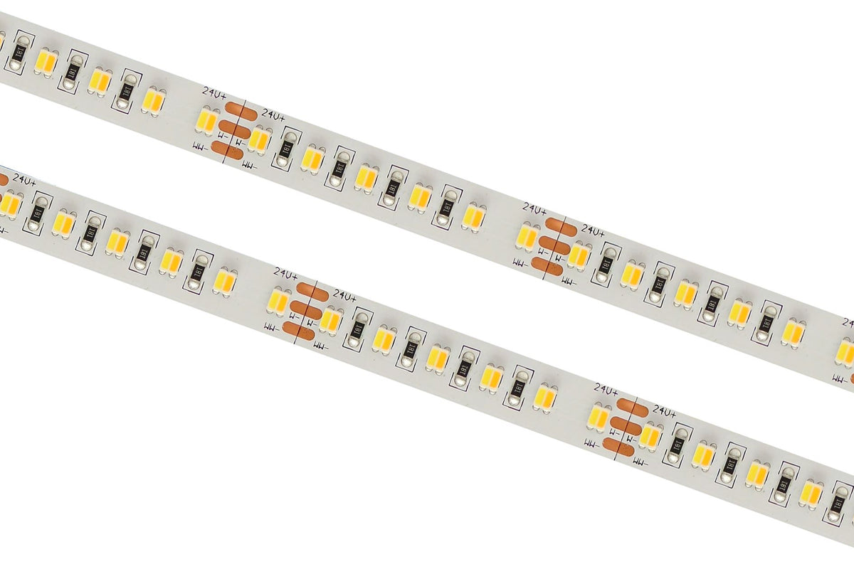 Cena par 1m_Profesionāla LED Lenta, 120/led, 19.2W/m, 24V, 1930lm/m, lentes platums - 10mm, ūdensnedroša IP20, 2700K-6000K