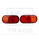 12-24V LED aizmugurējais lukturis, kreisais, 4 funkcijas, 160/76/33 mm