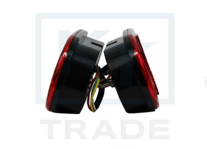 12-24V LED aizmugurējais lukturis, kreisais, 4 funkcijas, 160/76/33 mm