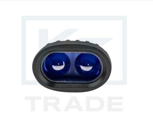 8W(800Lm) 10-30V 2 LED CREE lukturis, IP67, zila gaisma, 96/62/76 mm, līdz 100m