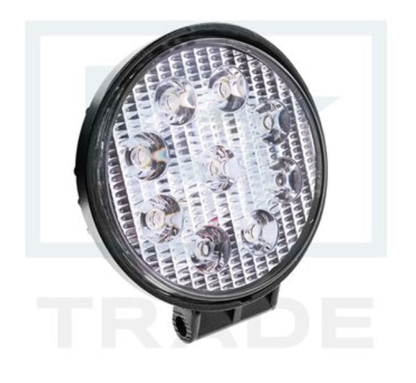 10-30V 27W(2150Lm) LED EPISTAR darba lukturis, IP67, auksti balta gaisma 6000K