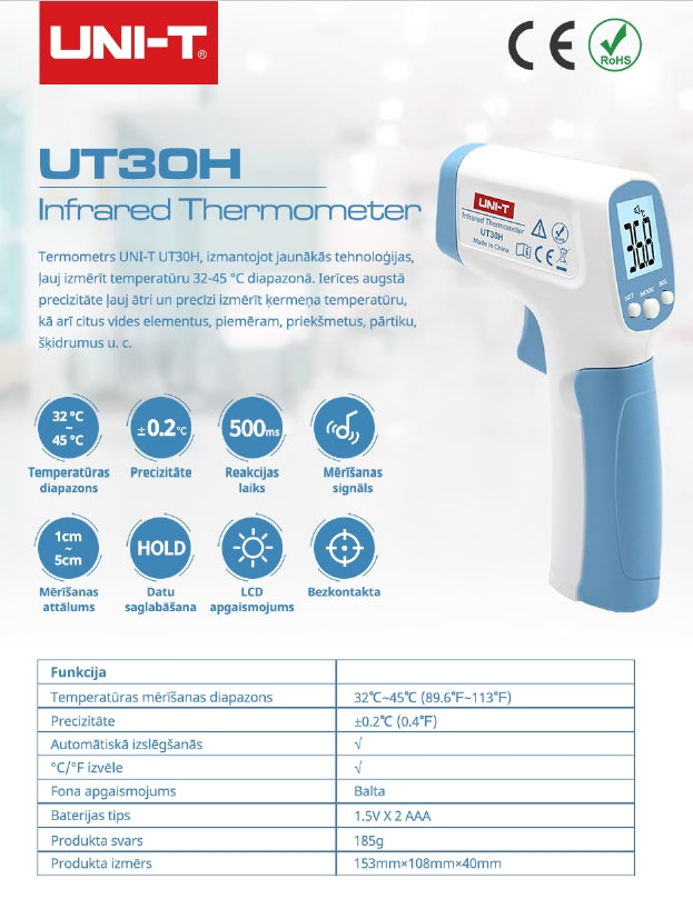 IR Medical Thermometer UT30H