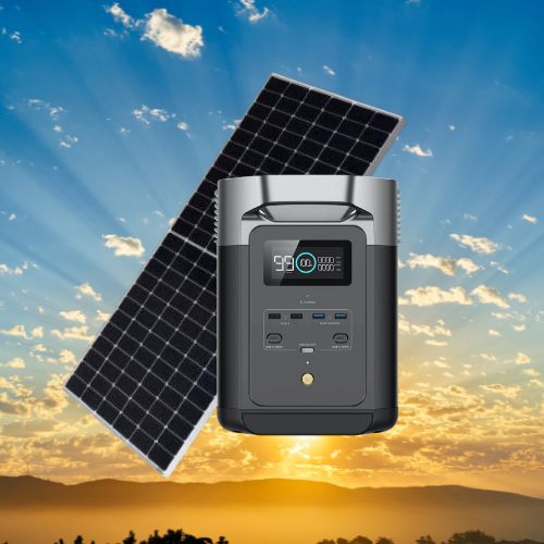 ECOFLOW Delta 2 1024Wh Uzlādes stacija + 1 450w Saules panelis (Izņemšana veikalā)
