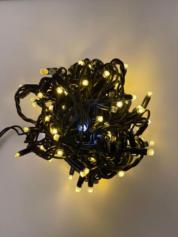 LED Ziemassvētku virtene, 15.3W, silti balta gaisma, 300 lampiņas, 24m, ar FLASH efektu, IP44, 220V