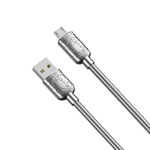 XO cable NB216 USB - microUSB 1.0 m 2.4A silver