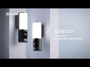 EZVIZ facade outdoor 2K+ resolution light-video camera LC3 with people detection and two-way audio, 32GB eMMC built-in memory