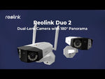 Reolink 4K 8MP Wi-Fi videokaamera inimeste, autode ja loomade tuvastamisega. 180° panoraamvaade 5GHz/2,4GHz Wi-Fi, kahesuunaline heli.Värviline öönägemine, Duo seeria W730.
