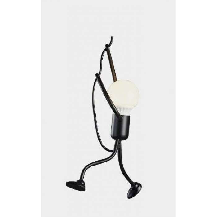 Griestu gaismeklis ar figurālu dizainu, melns, ar E27 cokolu (1 gab), max 40W, IP20, vads 1.5m